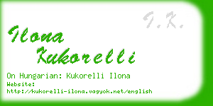 ilona kukorelli business card